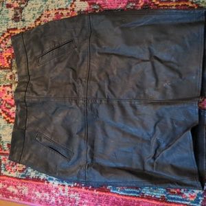 Faux leather skirt